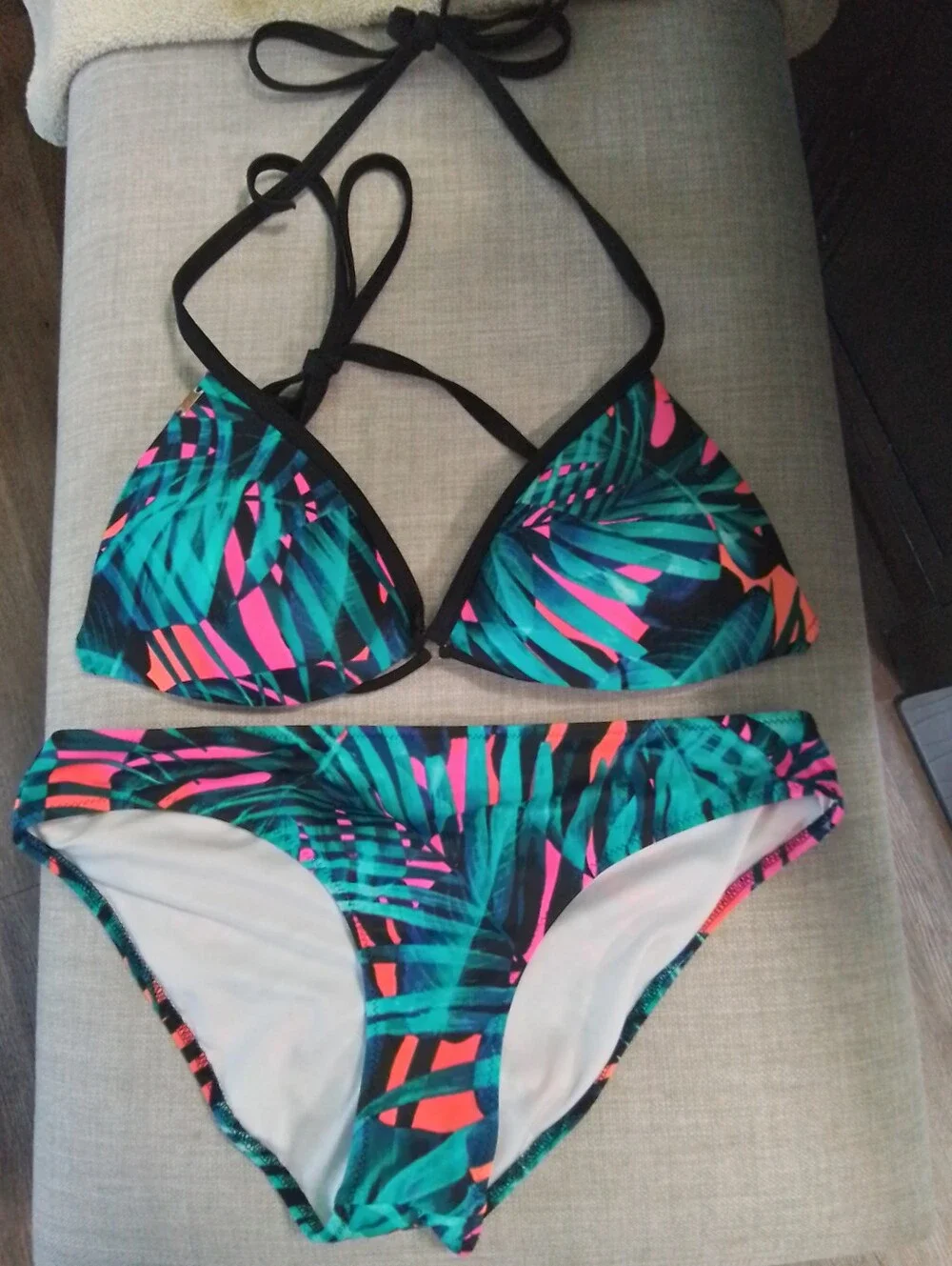 Pink Victorias Secret Tropical Print Bikini
